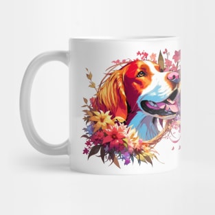 Irish Red and White Setter Joyful Portrait, Mother's Day Gift Mug